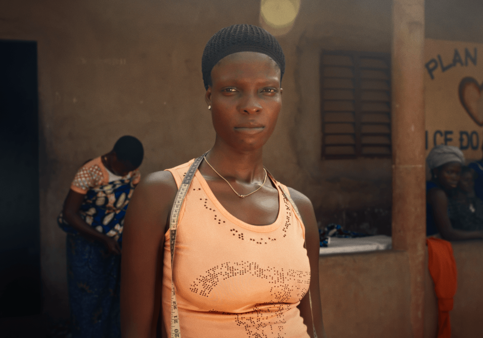 Scène de vie locale dans un village au Bénin